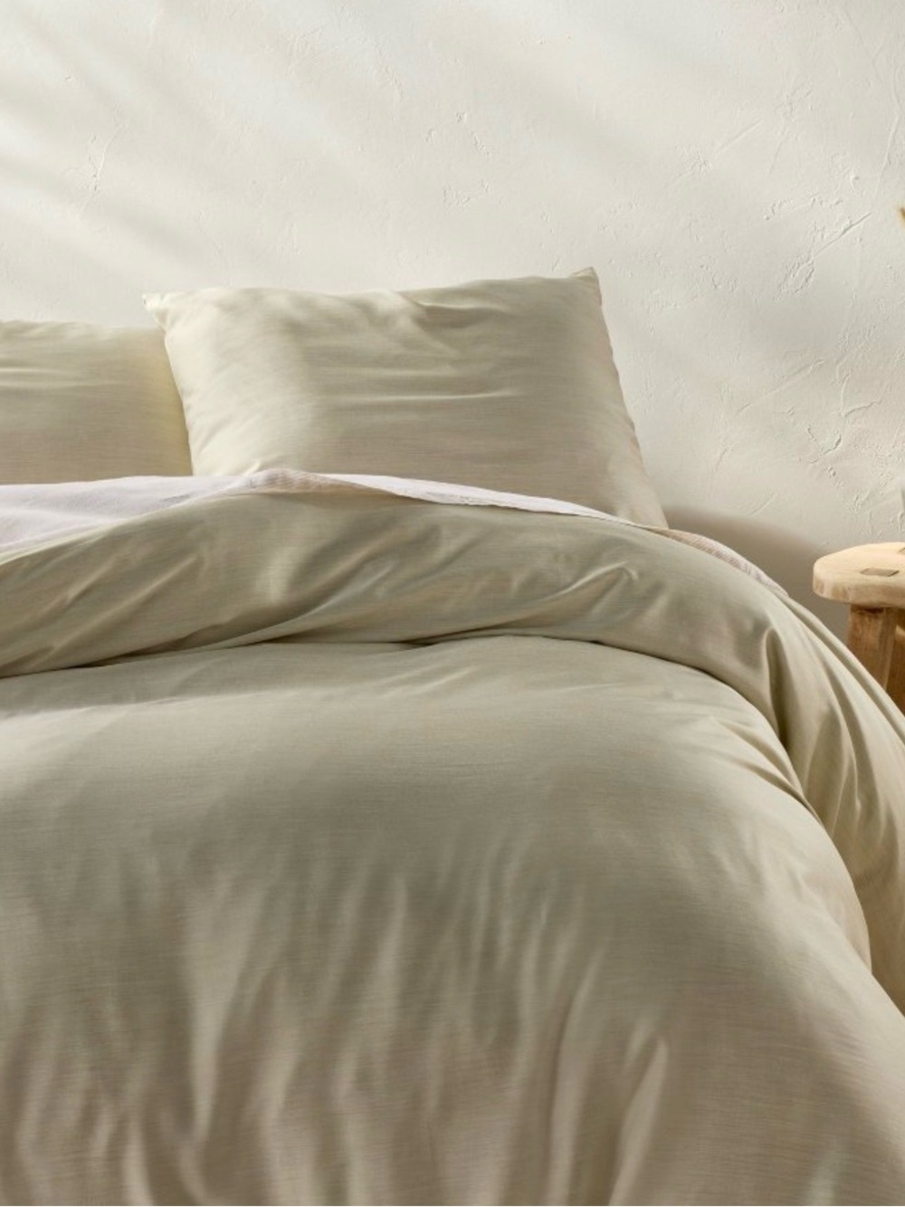King Rayon from Bamboo Duvet Set Light Olive Green - Casaluna™